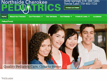 Tablet Screenshot of northsidecherokeepediatrics.com